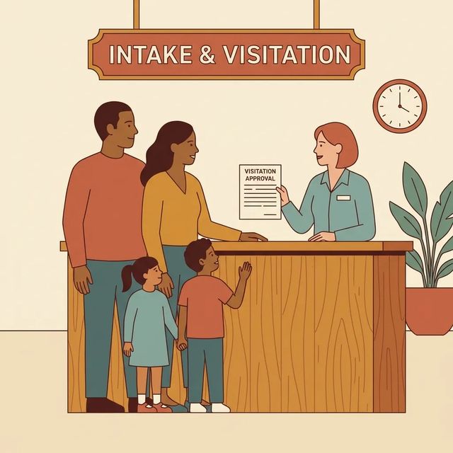 Obtener la aprobación para visitar a alguien (Cómo funcionan las listas de visitas y las categorías de visitantes para las familias de internos en FMC Fort Worth)