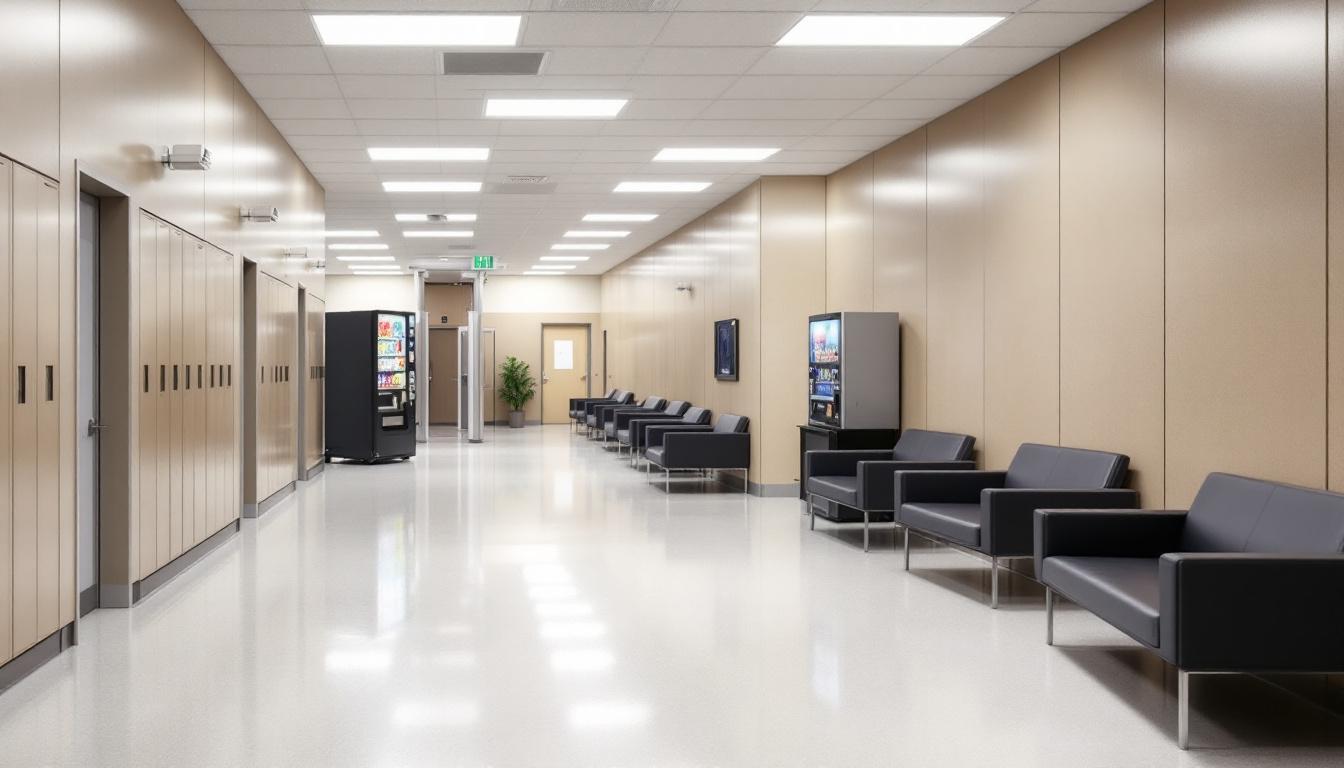 Visitation facilities and waiting area at Miami-Dade County Pre-Trial Detention Center