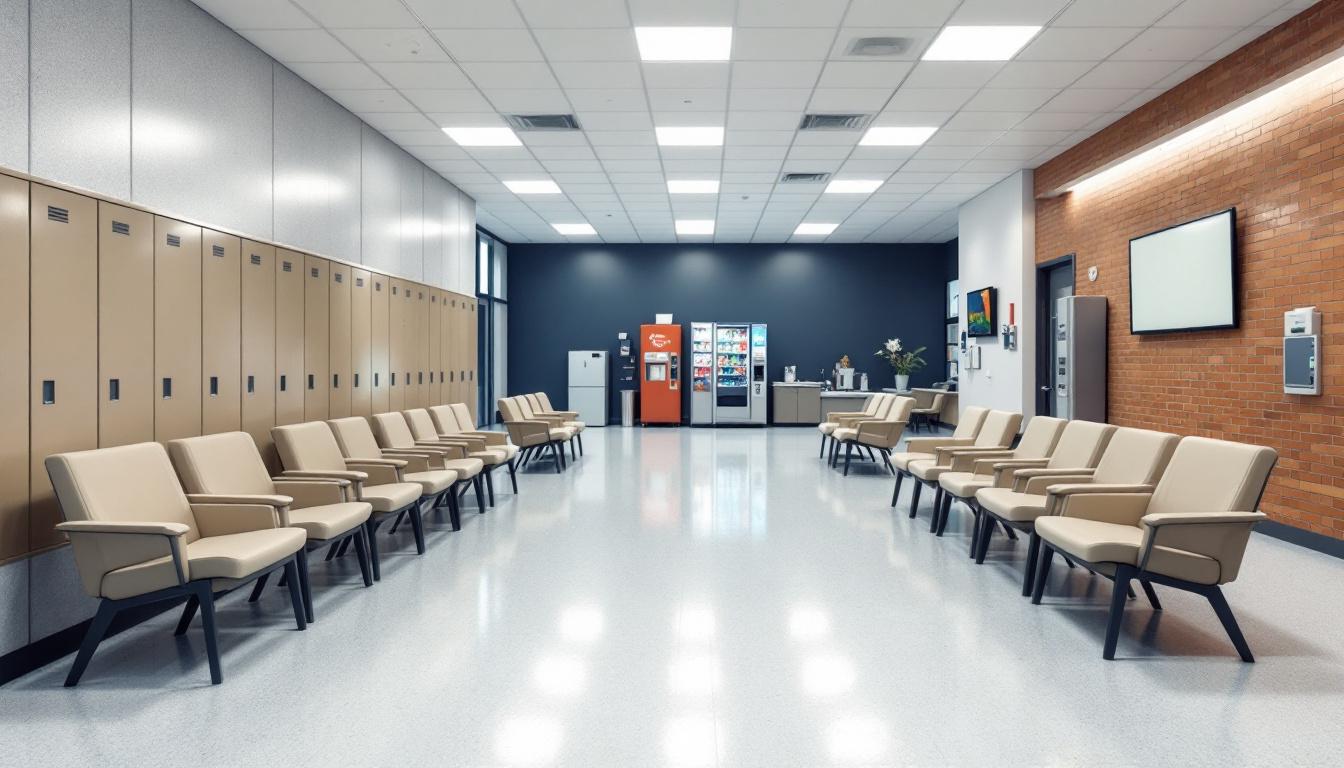 Visitation facilities and waiting area at St. Lucie County Jail