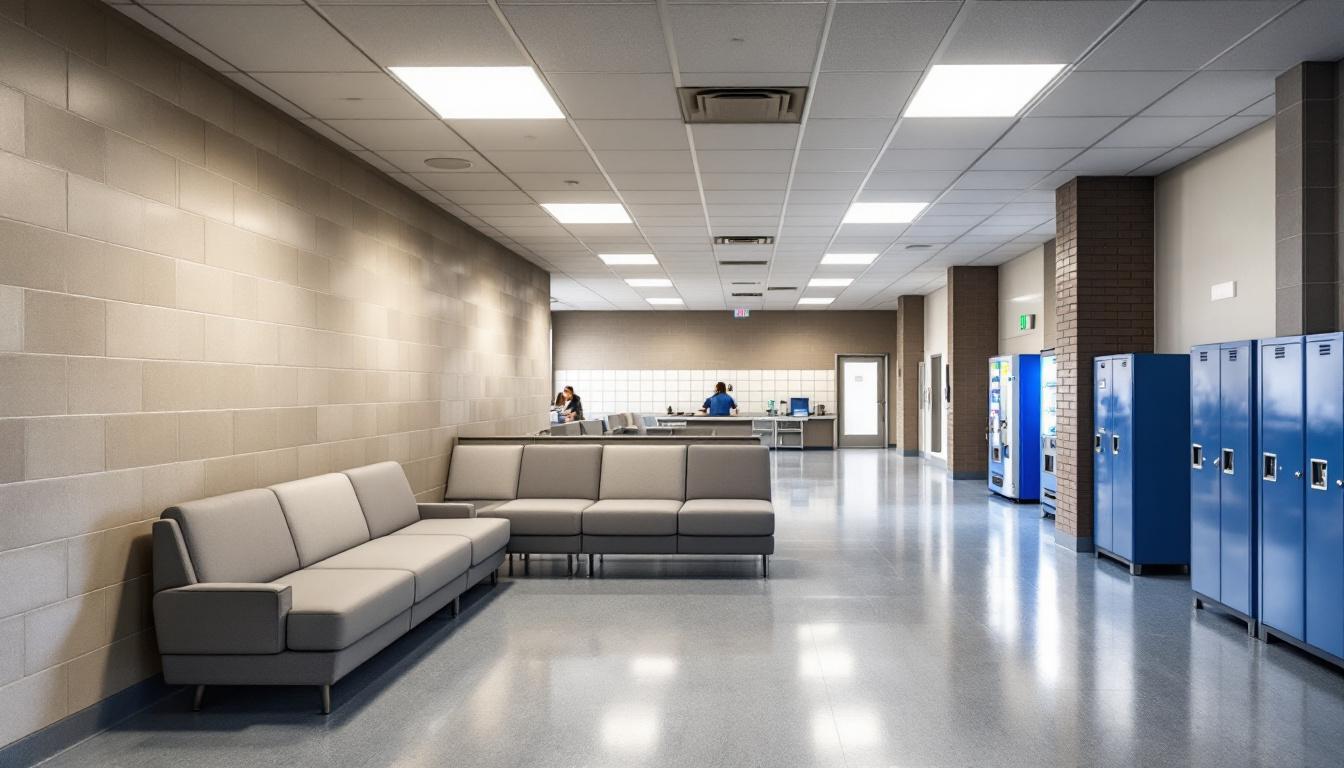 Visitation area at Cross City Corrections Department