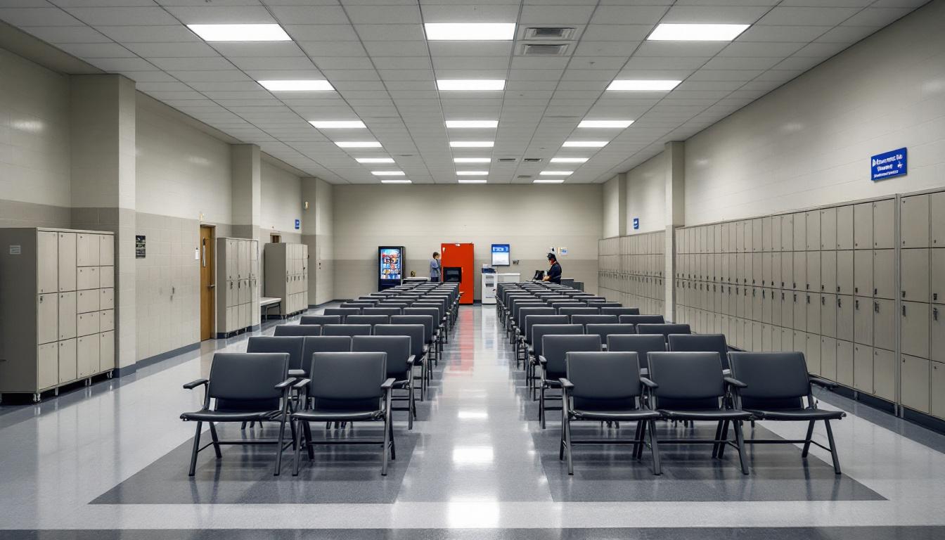 Visitation area at Hernando County Detention Center