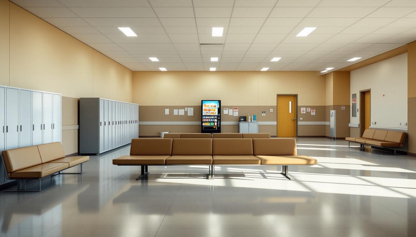 Visitation facilities and waiting area at Lee County Sheriff's Department