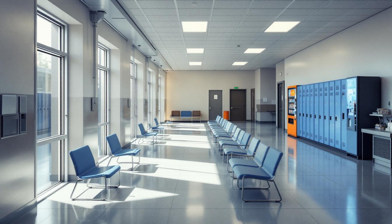 Visitation facilities and waiting area at Naples Jail Center