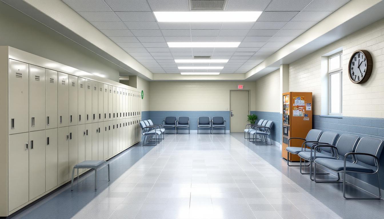 Visitation facilities and waiting area at Lake County Jail