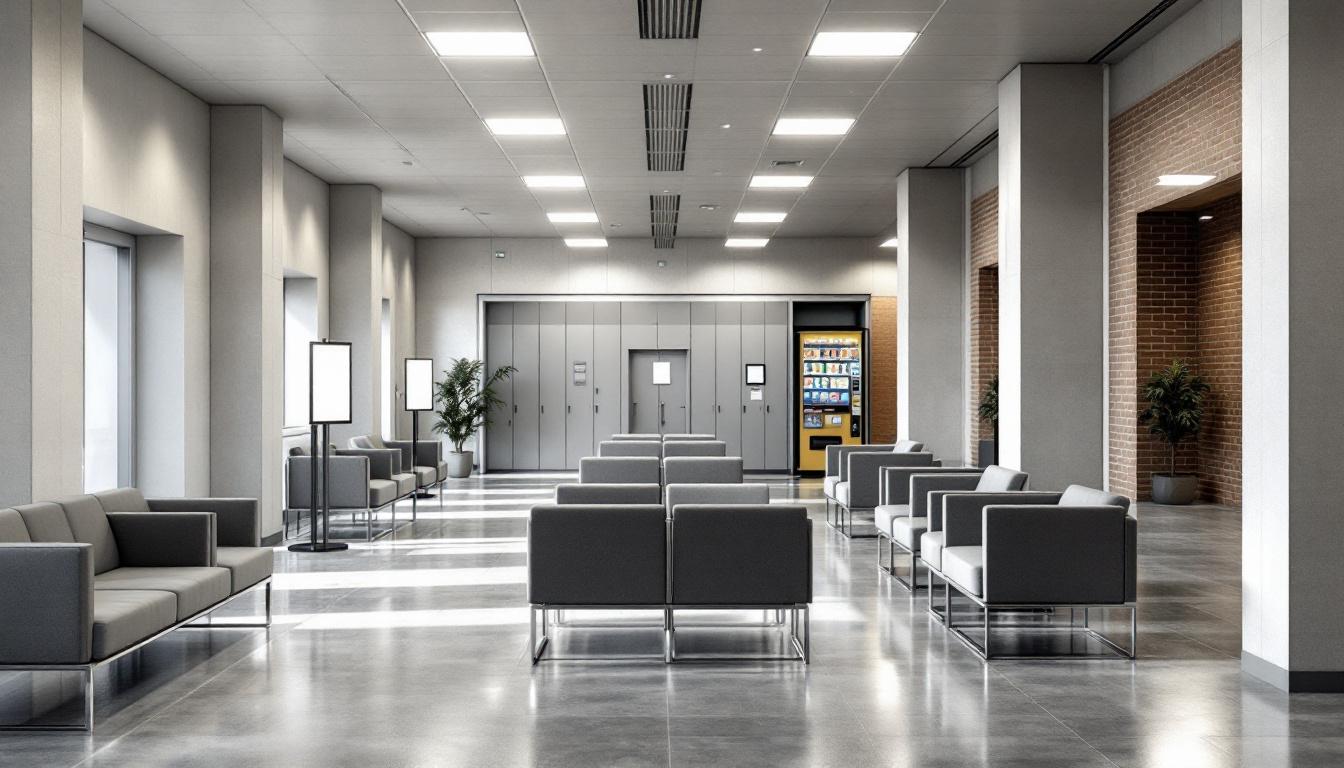 Visitation facilities and waiting area at St. Lucie County Jail