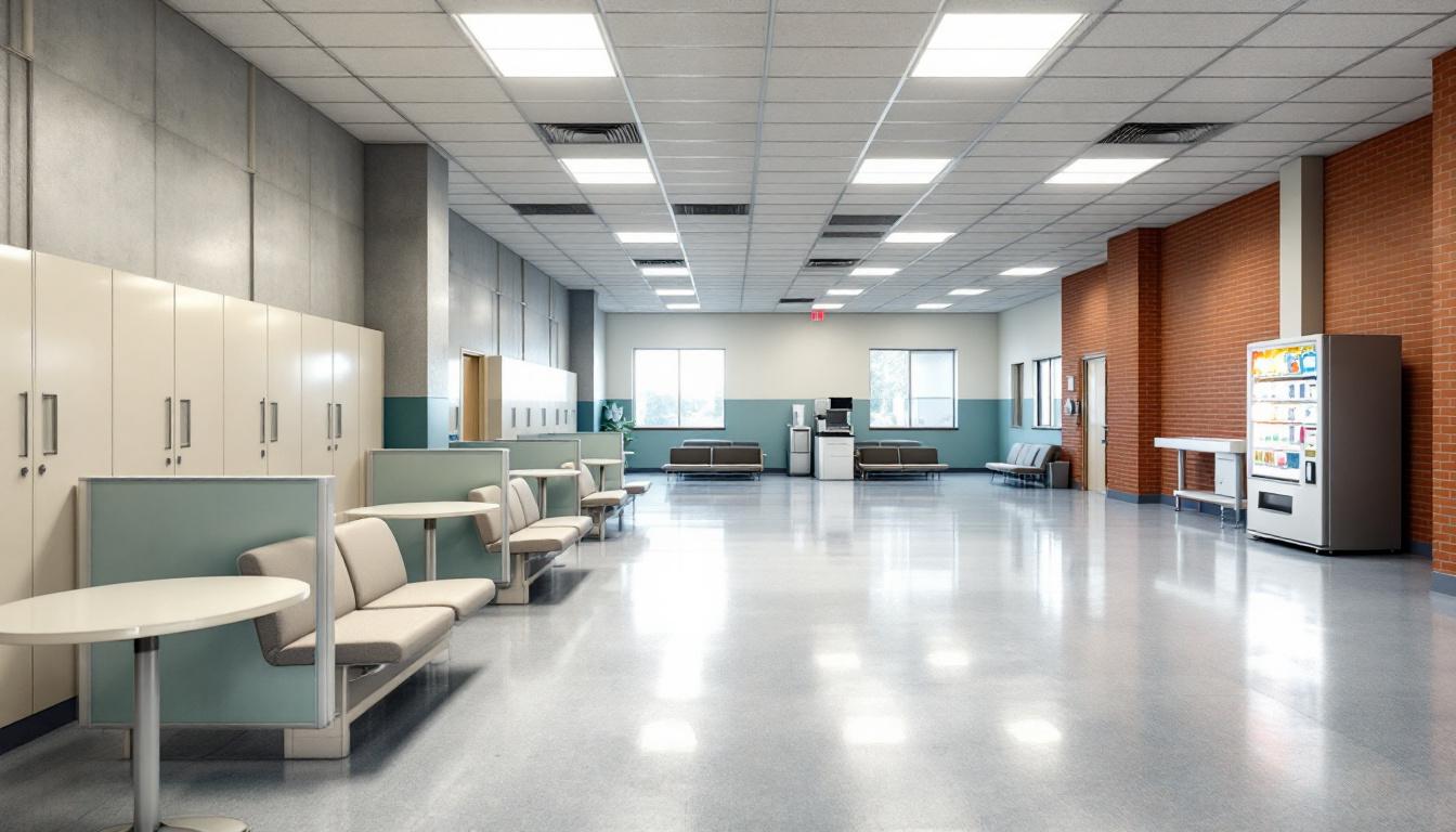 Visitation facilities and waiting area at Santa Rosa Correctional Institution