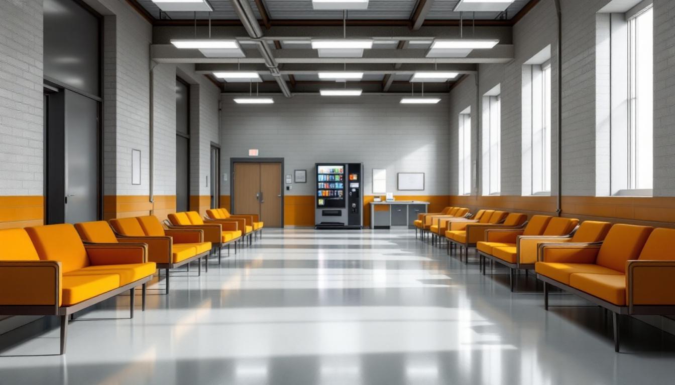 Visitation facilities and waiting area at Suwannee Correctional Institution Annex
