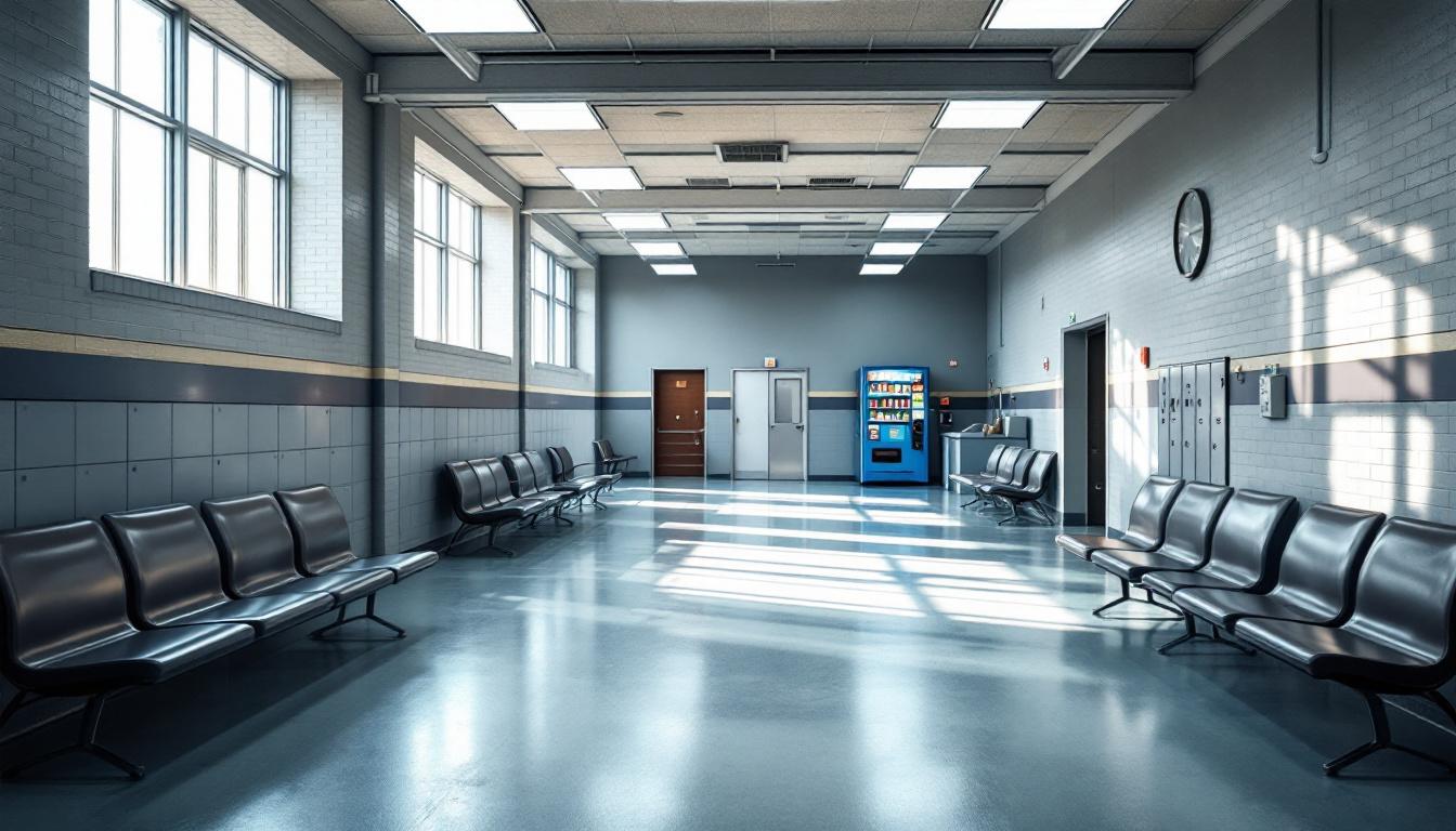 Visitation facilities and waiting area at Columbia County Sheriff