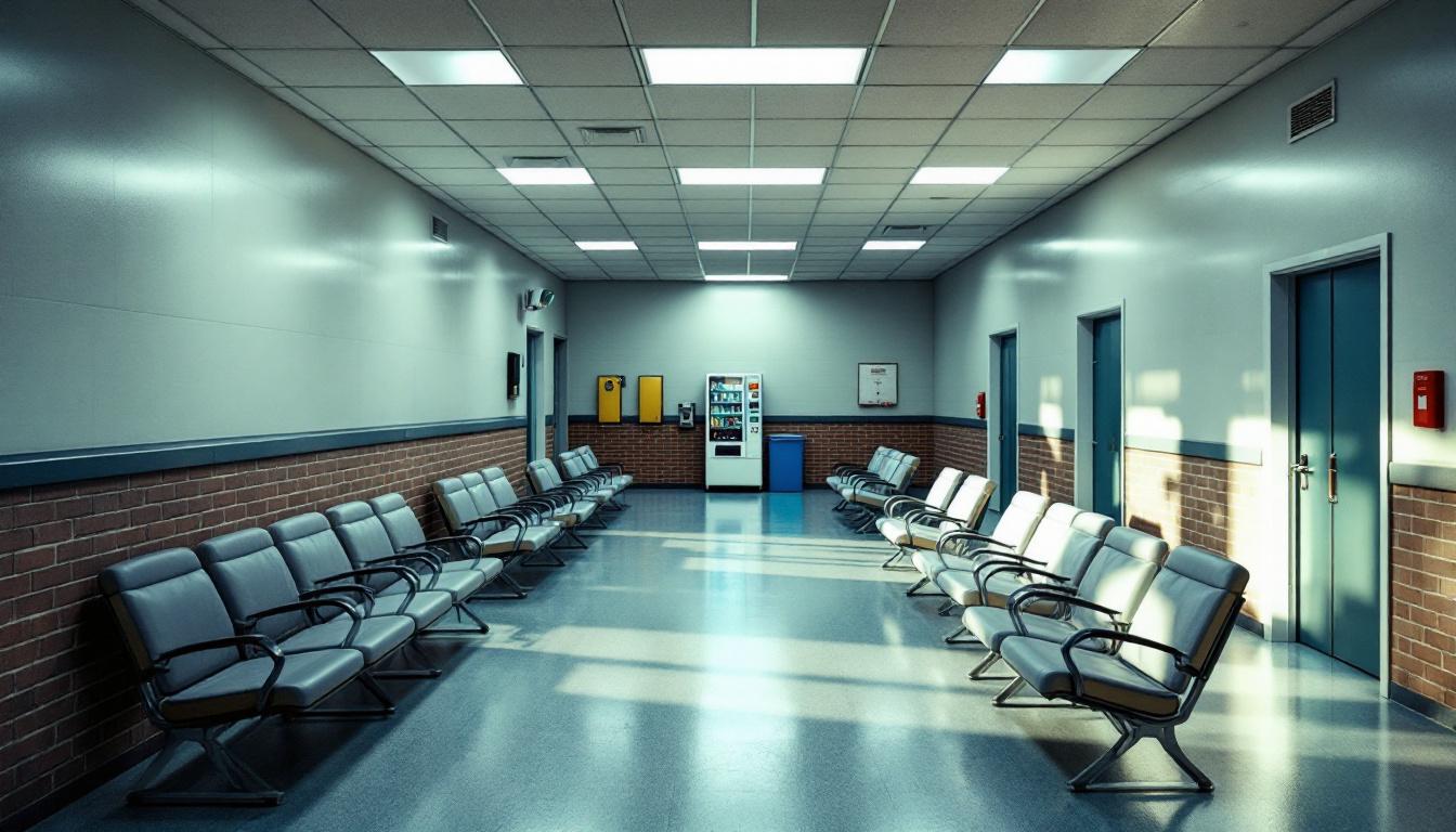 Visitation facilities and waiting area at Escambia County Jail