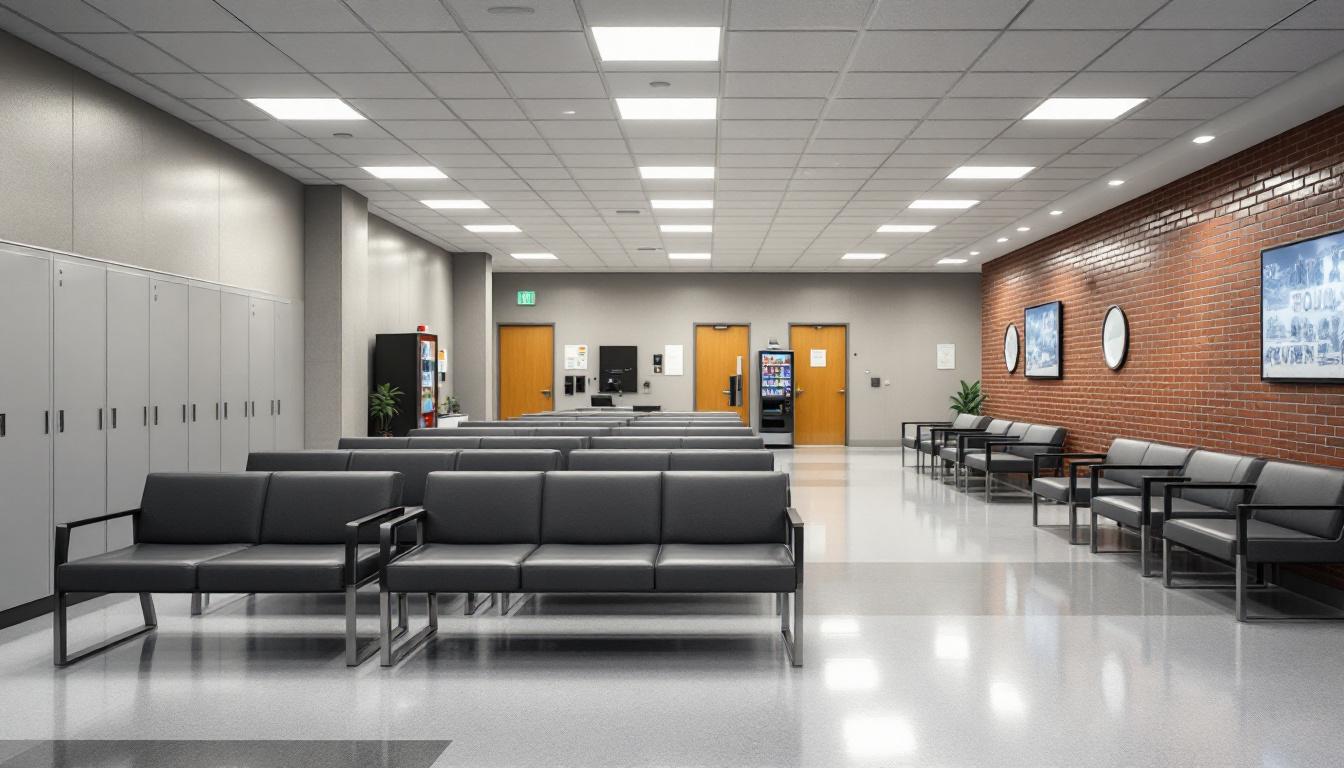 Visitation facilities and waiting area at Union County Jail