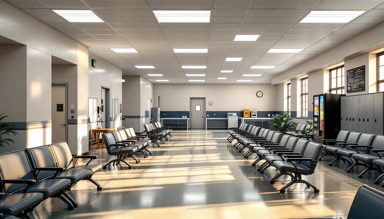 Visitation facilities and waiting area at Lafayette County Jail
