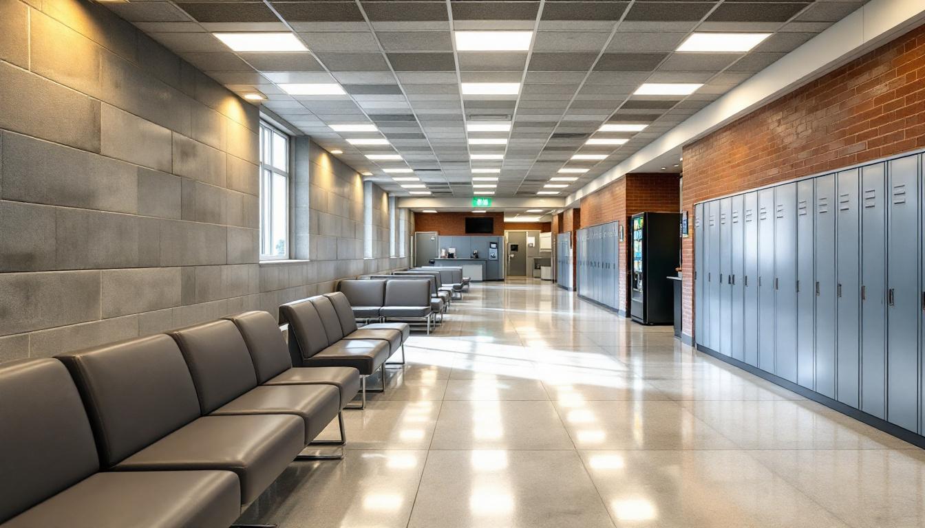 Visitation facilities and waiting area at Pasco County Jail