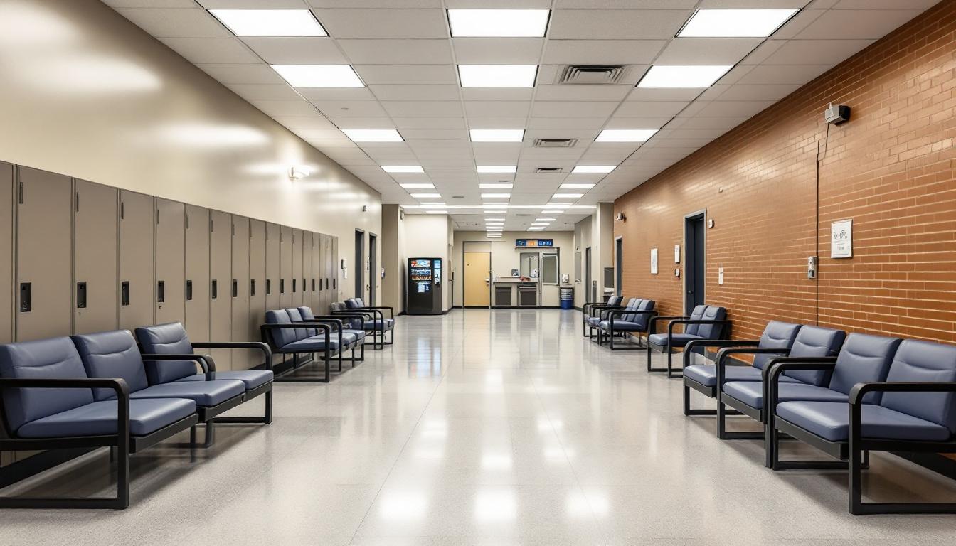 Visitation area at Lake City Correctional Facility