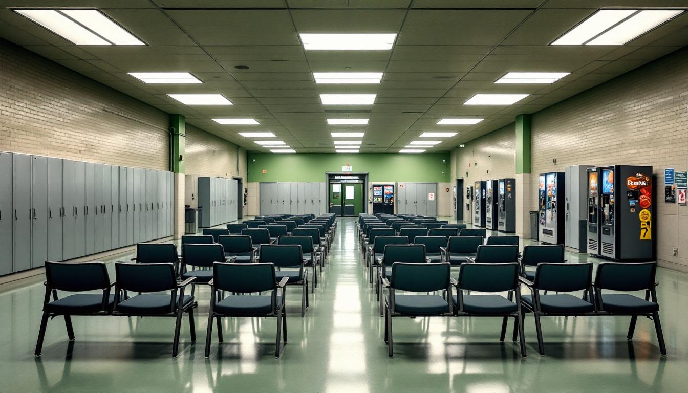 Visitation facilities and waiting area at Santa Rosa Correctional Institution