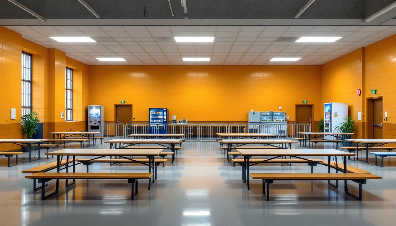 Visitation facilities and waiting area at Century Correctional institution