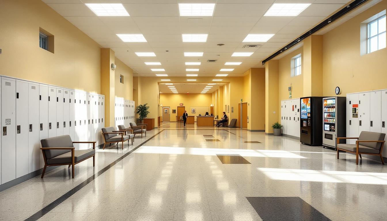 Visitation facilities and waiting area at Cross City Corrections Department