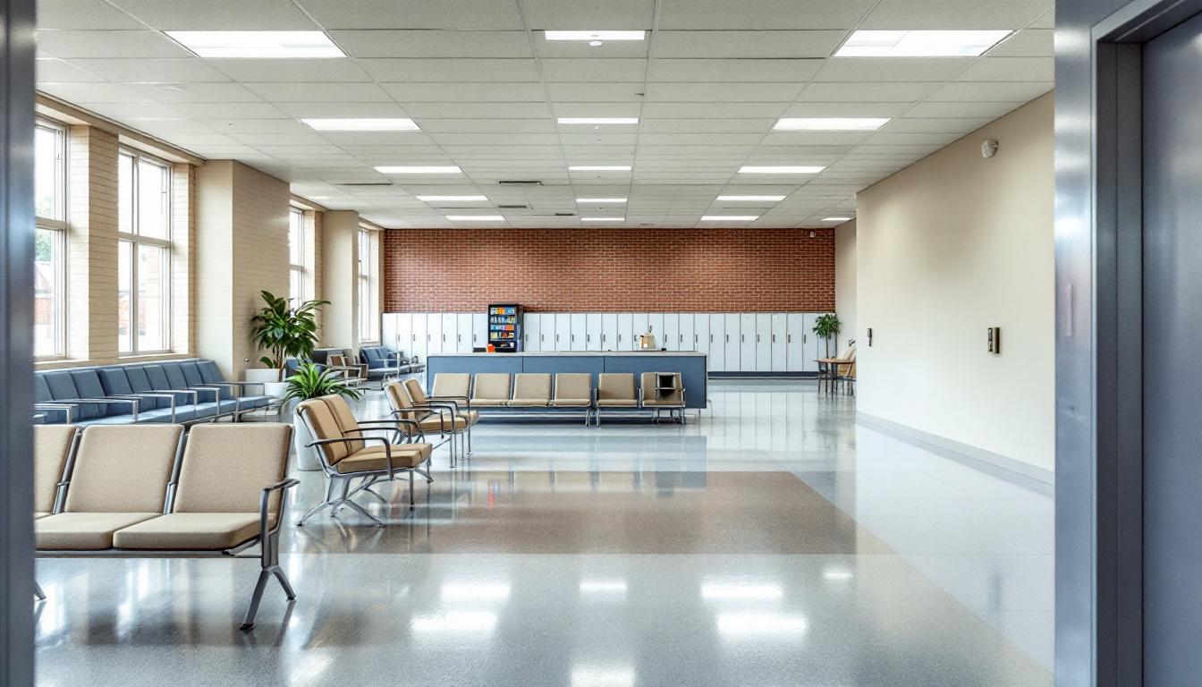 Visitation facilities and waiting area at Leon County Jail