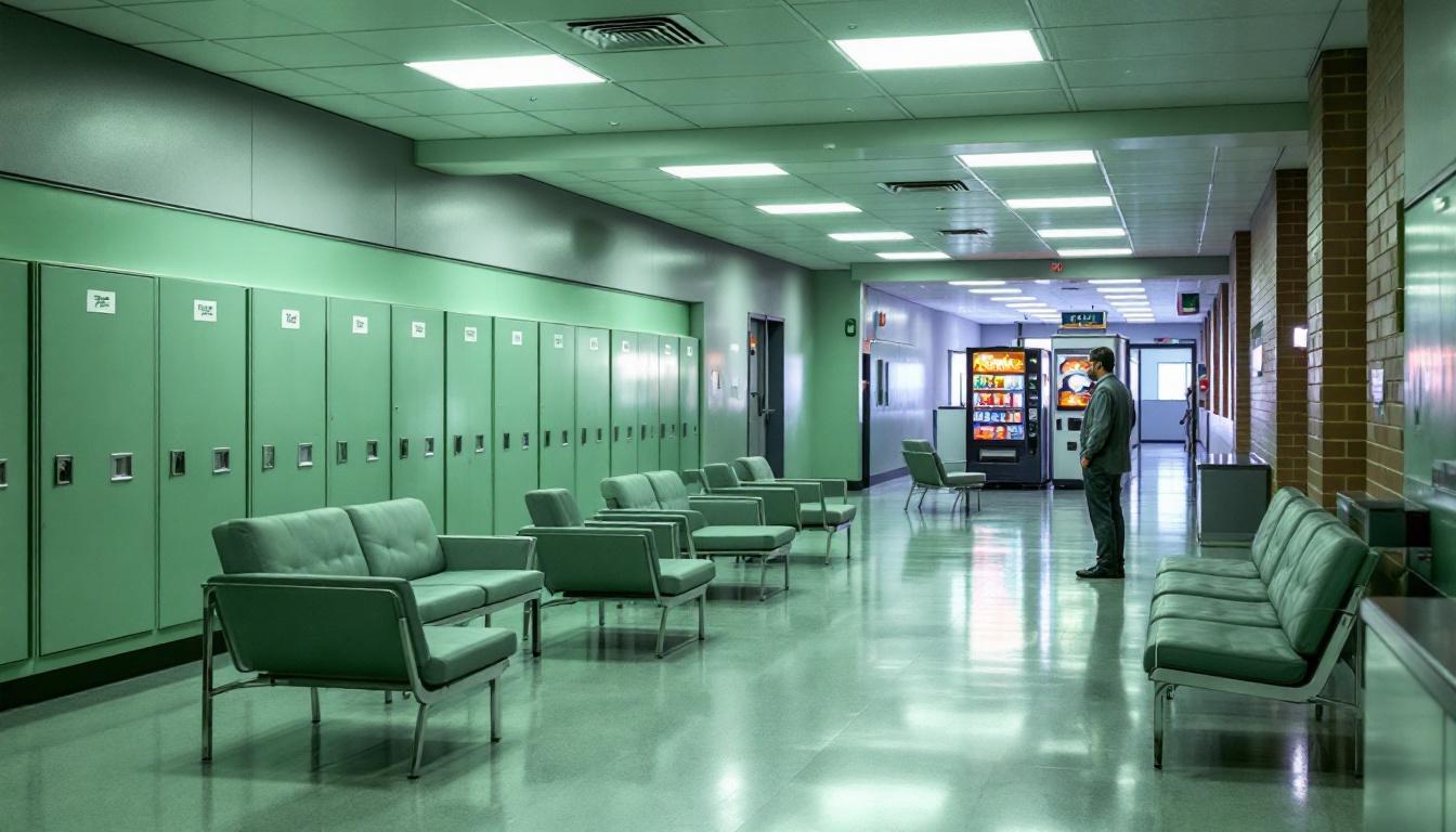 Visitation facilities and waiting area at FCI Coleman Low