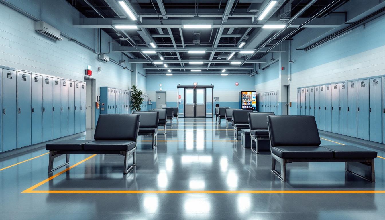 Visitation facilities and waiting area at Joseph V. Conte Facility