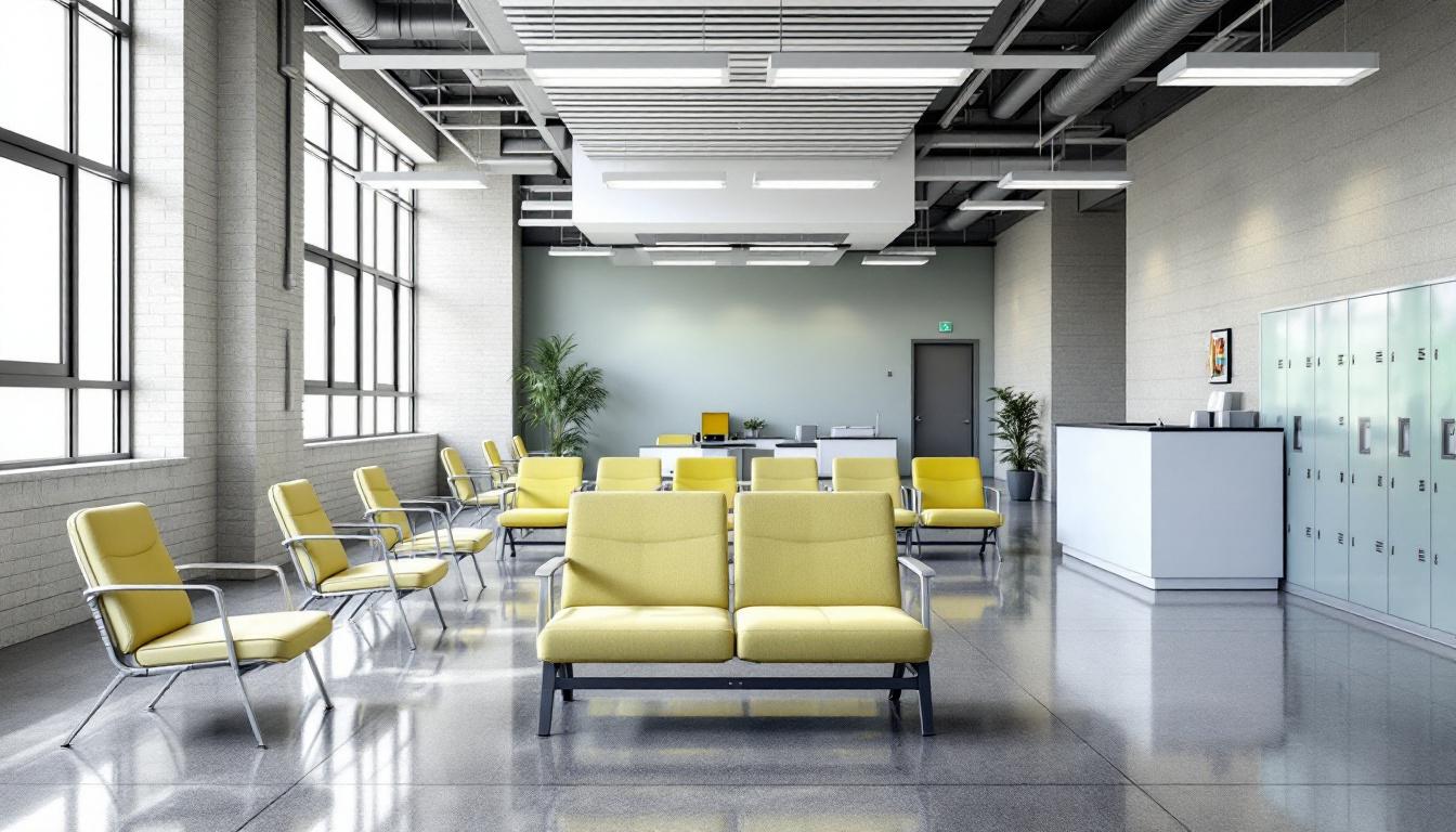Visitation facilities and waiting area at Jefferson Correctional Institute