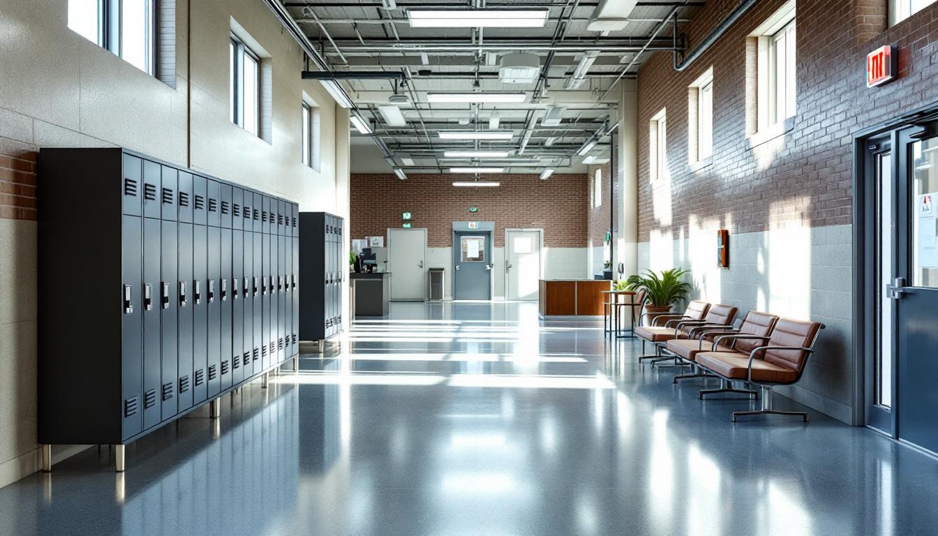 Visitation facilities and waiting area at Monroe County Detention Facility