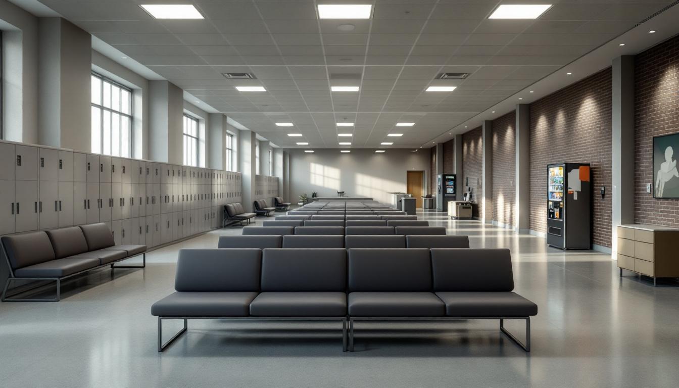 Visitation facilities and waiting area at Okeechobee Correctional Institution