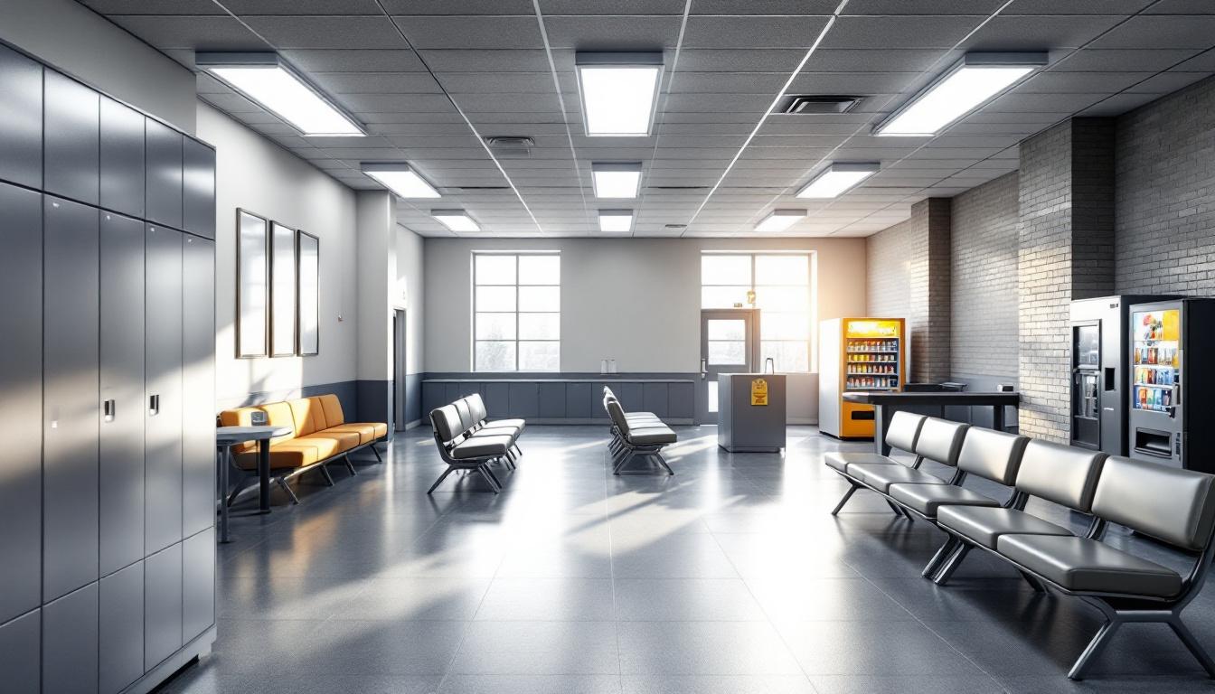Visitation area at Union Correctional Institution