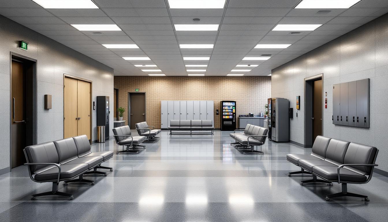 Visitation facilities and waiting area at Walton Correctional Institution