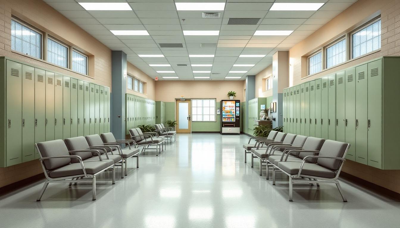 Visitation area at Broward County Detention Department - Paul Rein Detention Facility