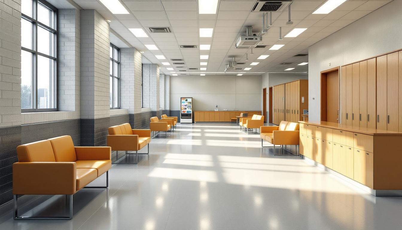 Visitation facilities and waiting area at Lowell C.I. Annex