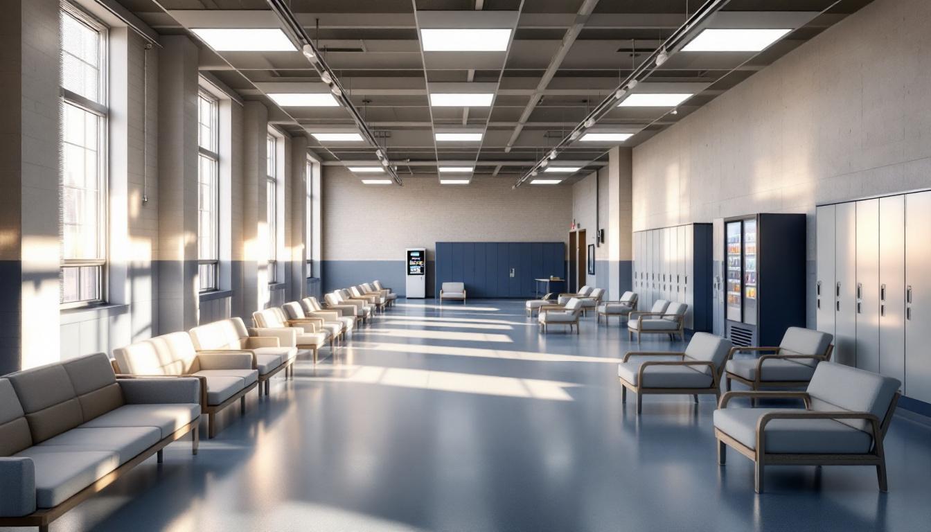 Visitation facilities and waiting area at Cherokee County Detention Center