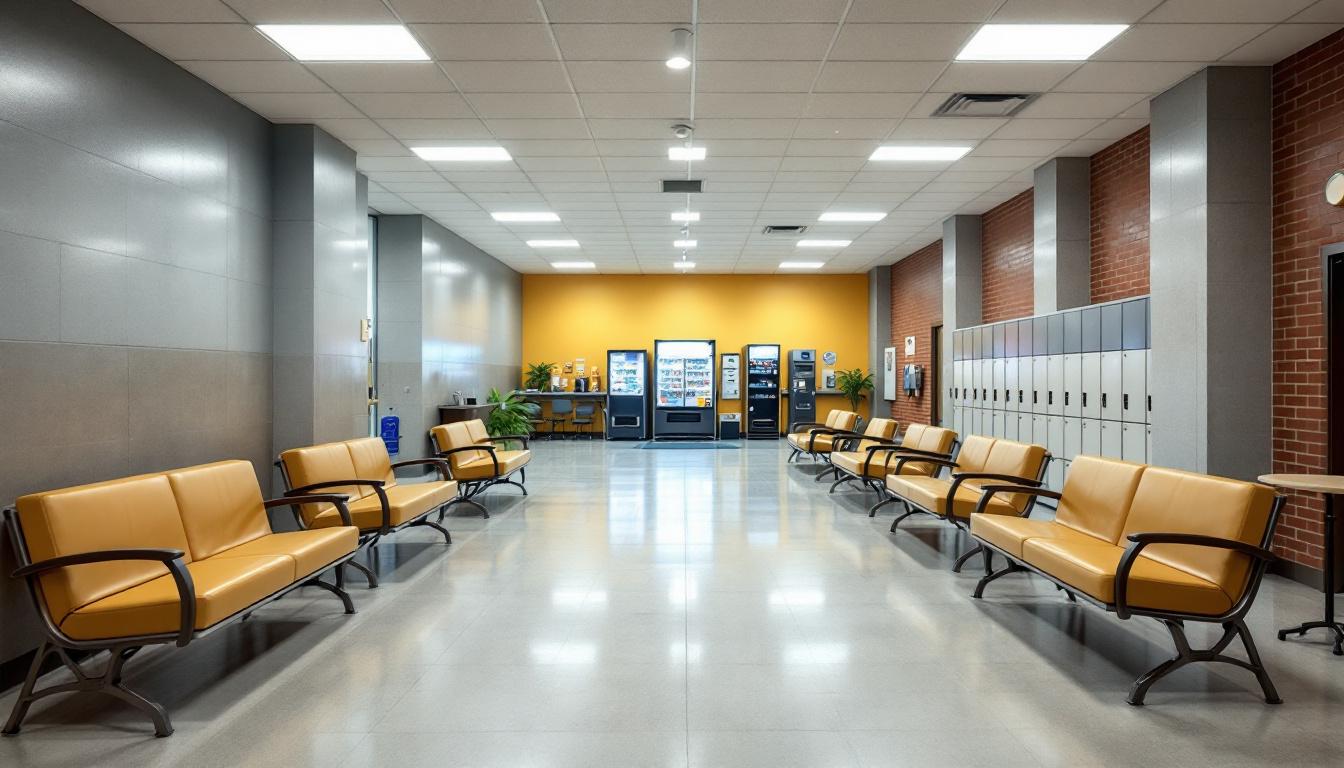 Visitation facilities and waiting area at Florida State Prison