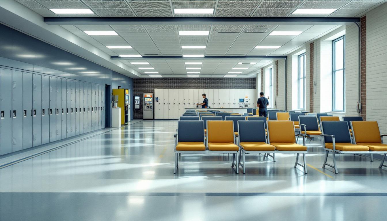 Visitation facilities and waiting area at Marion Correctional Institution