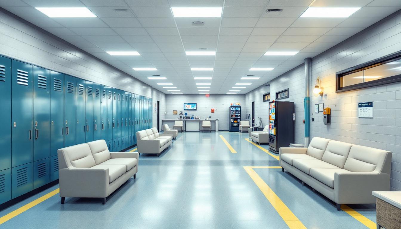 Visitation facilities and waiting area at Tarpon Springs Wrk Release Center