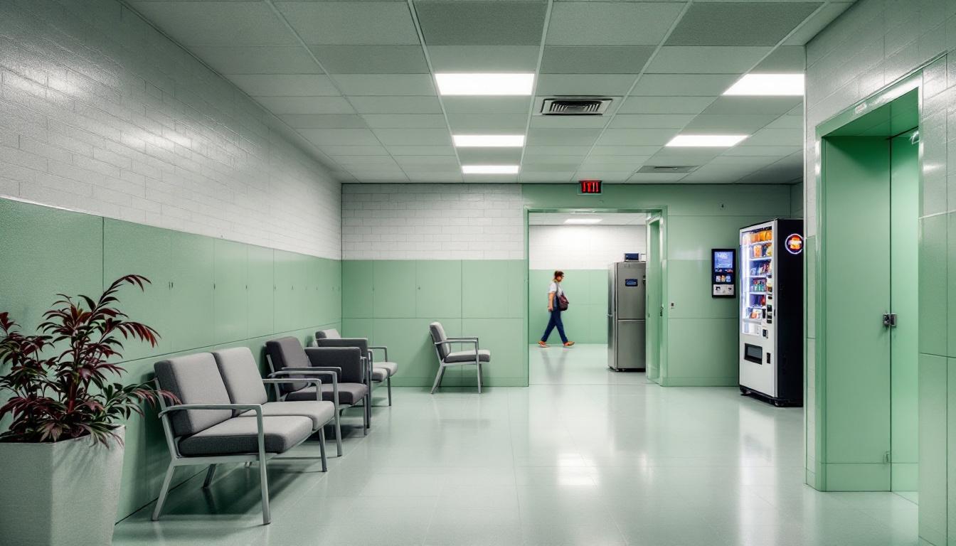 Visitation facilities and waiting area at Clay County Jail