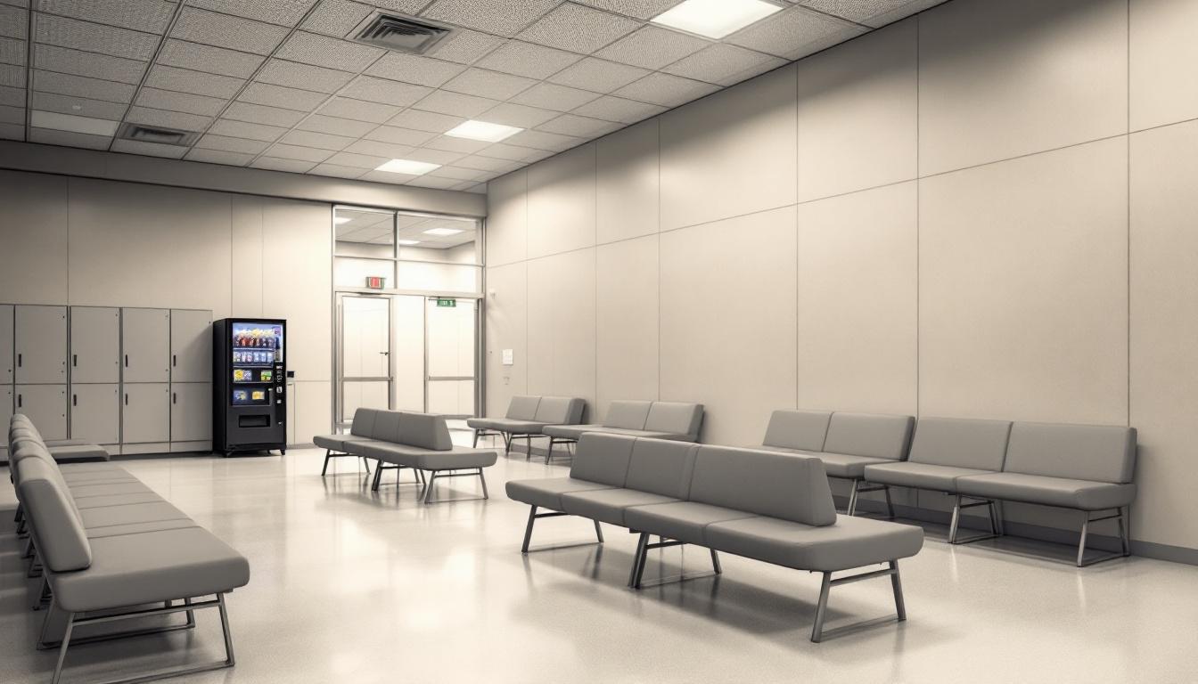 Visitation facilities and waiting area at Turner Guilford Knight Correctional Center