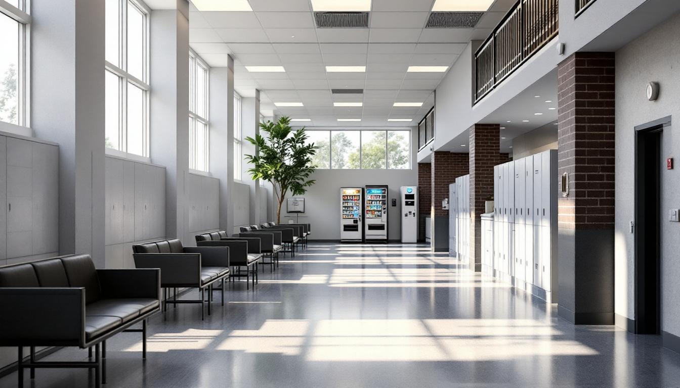 Visitation facilities and waiting area at Polk Correctional Institution