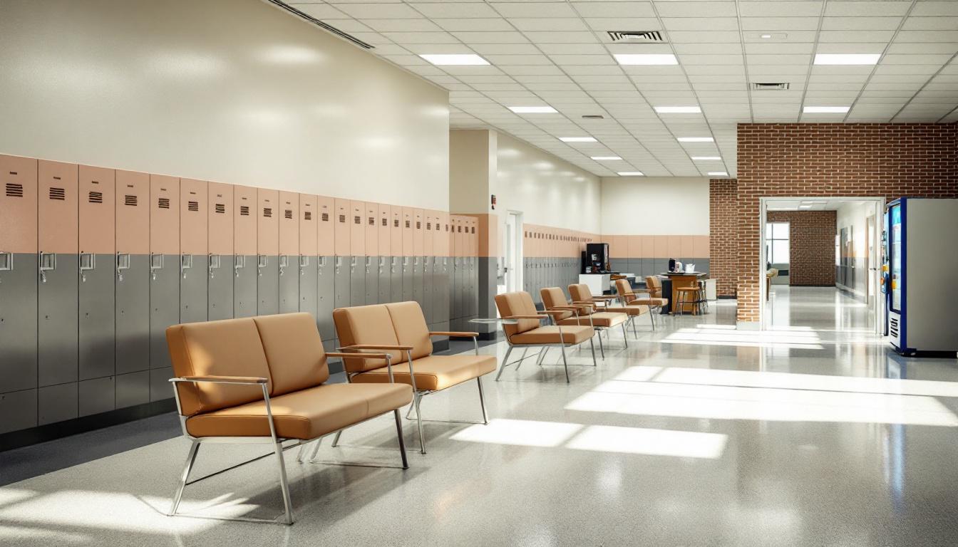 Visitation facilities and waiting area at Okaloosa Correctional