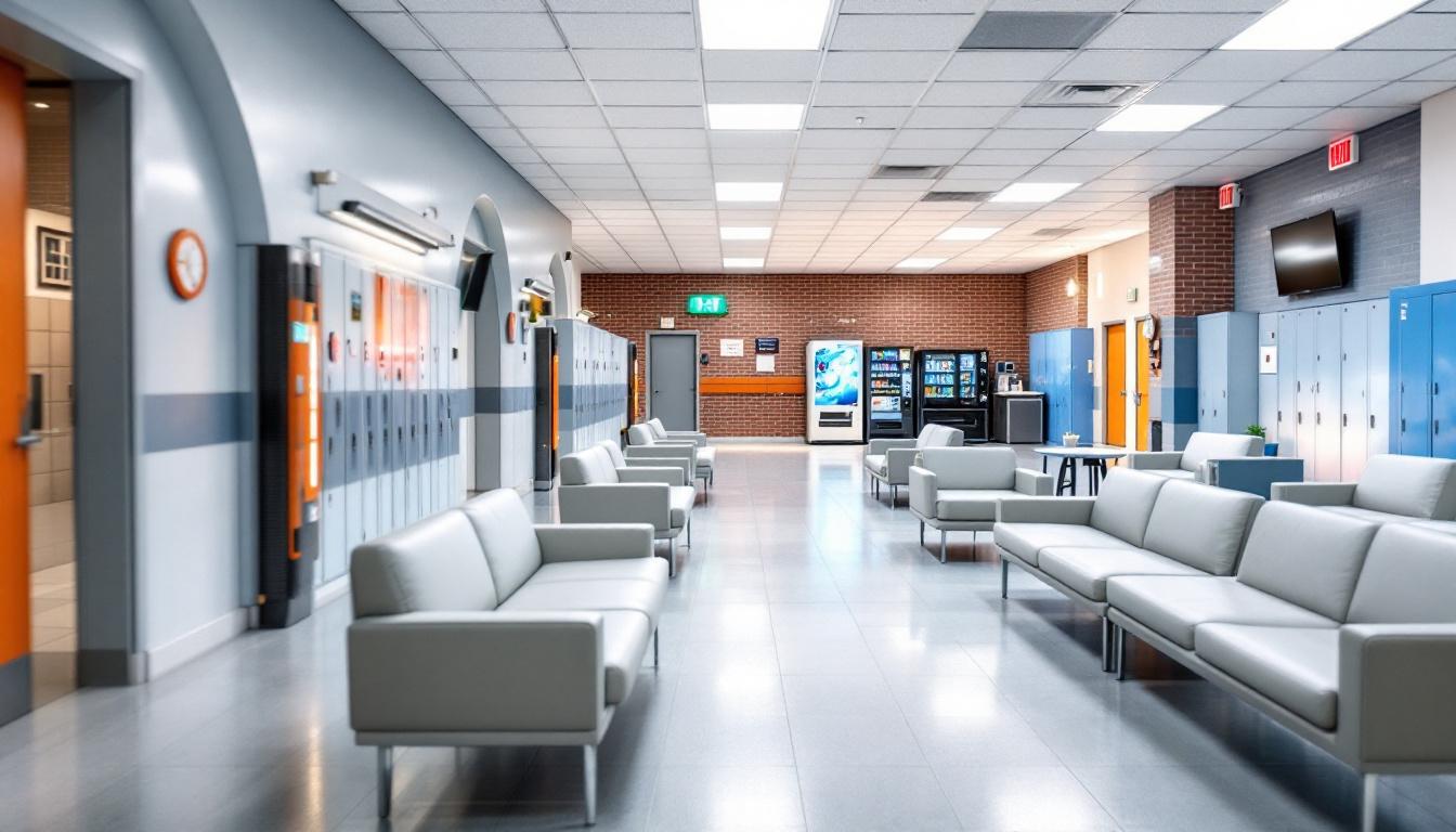 Visitation facilities and waiting area at Baker Re Entry Center