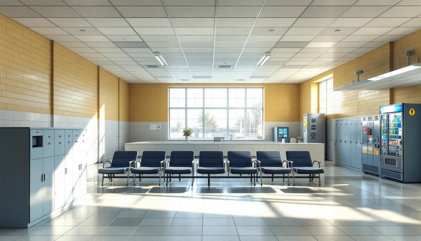 Visitation facilities and waiting area at Mayo C.I. Annex