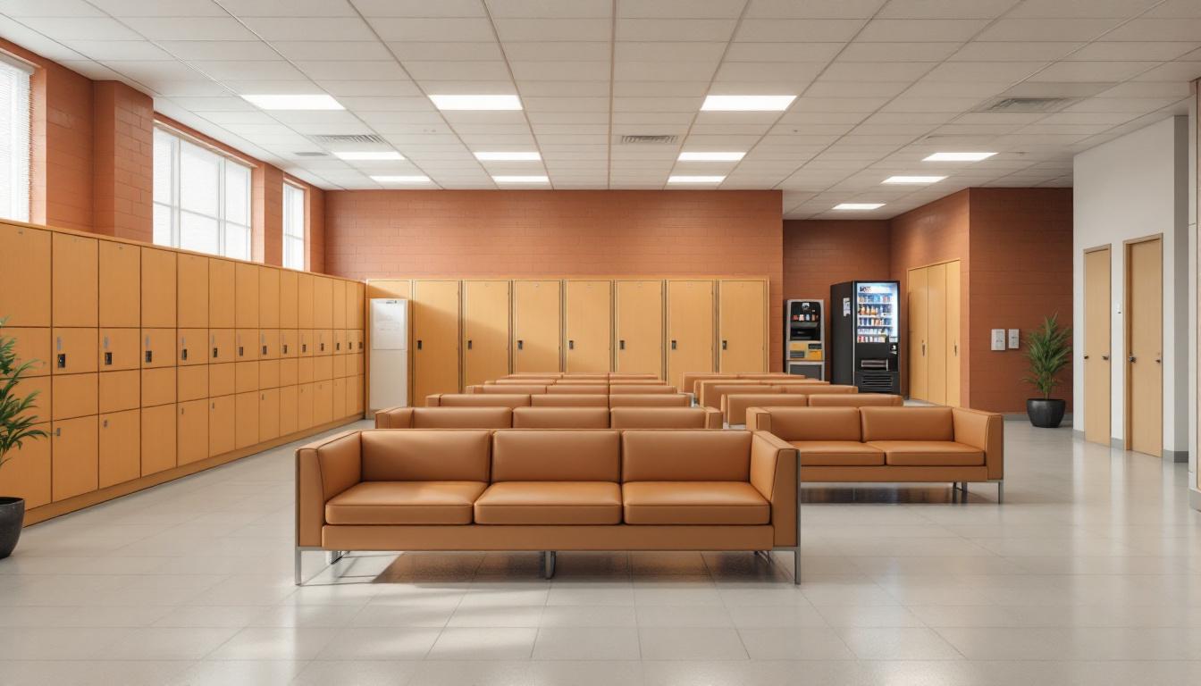 Visitation facilities and waiting area at Polk Correctional Institution