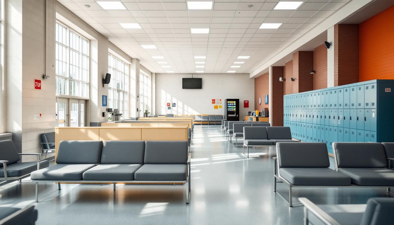 Visitation facilities and waiting area at Gulf Correctional Institution Annex