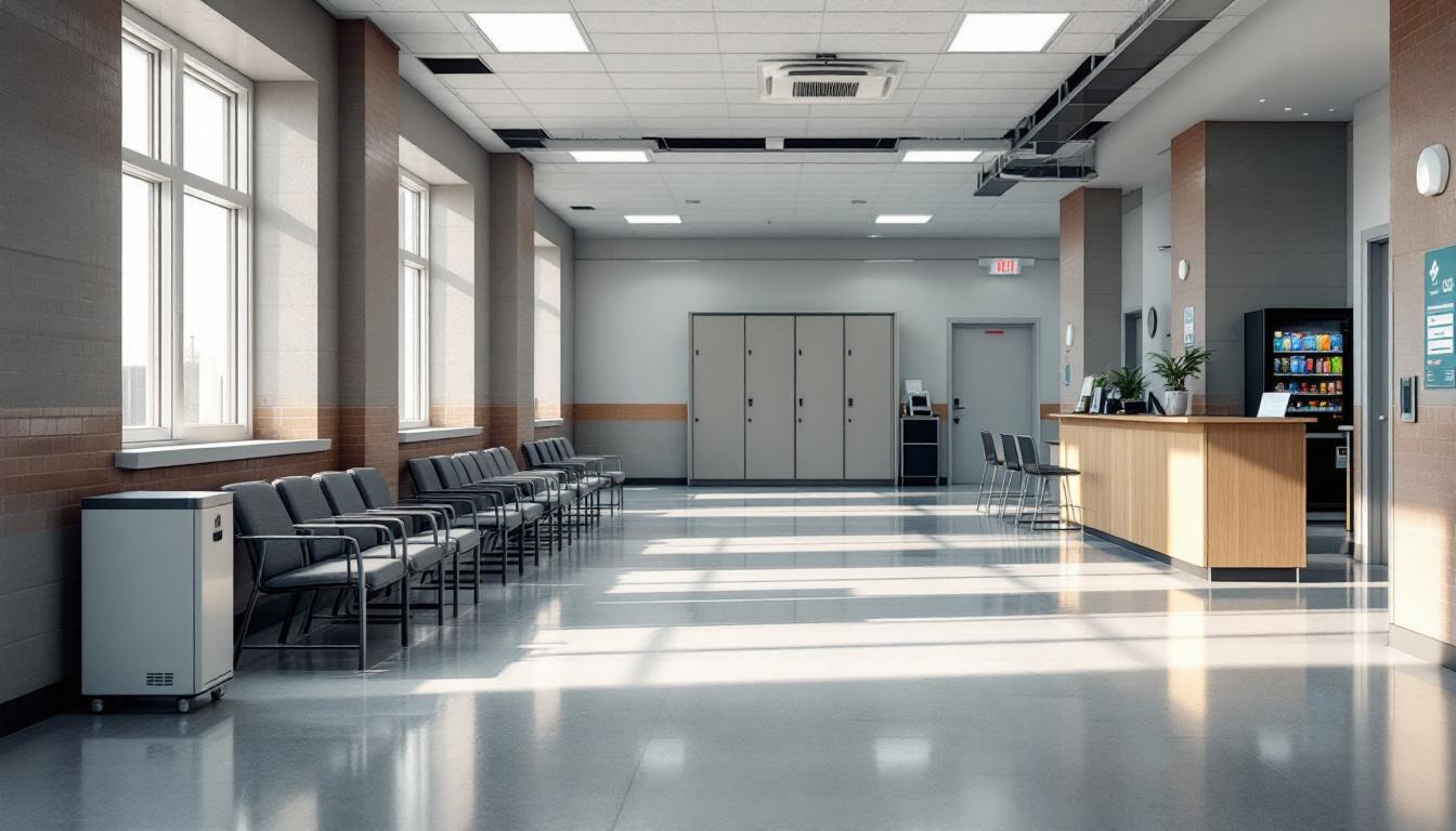 Visitation facilities and waiting area at Lake Correctional Institution