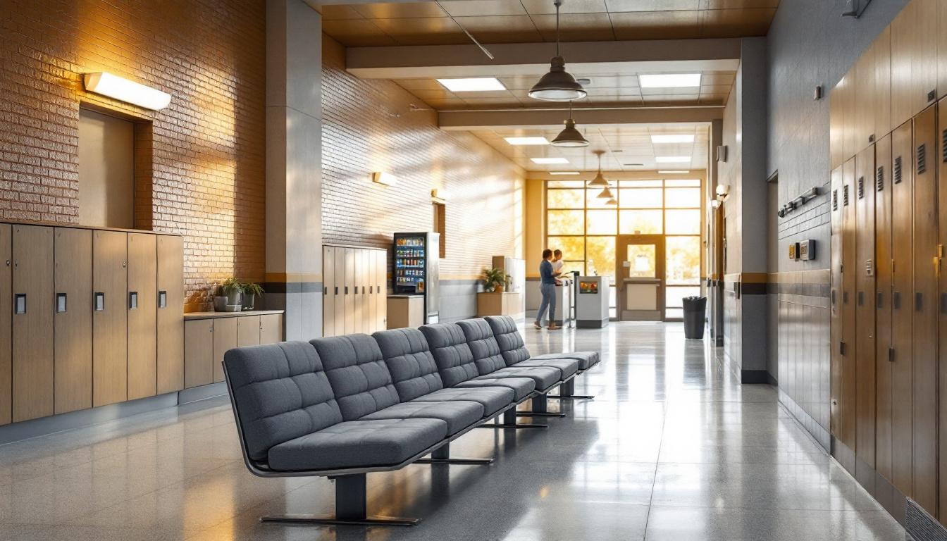 Visitation facilities and waiting area at Noble County Sheriff's Office