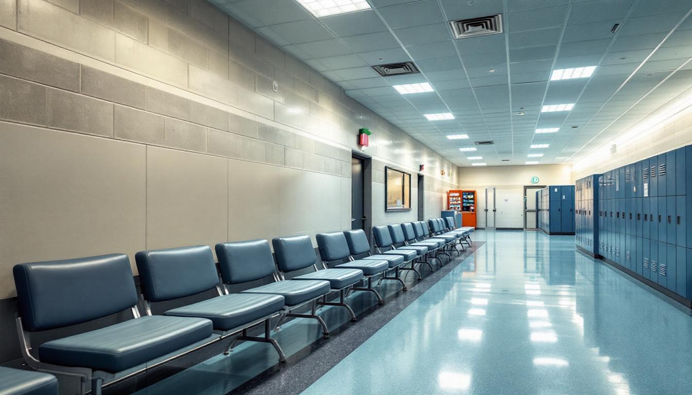 Visitation facilities and waiting area at North Central Correctional Complex
