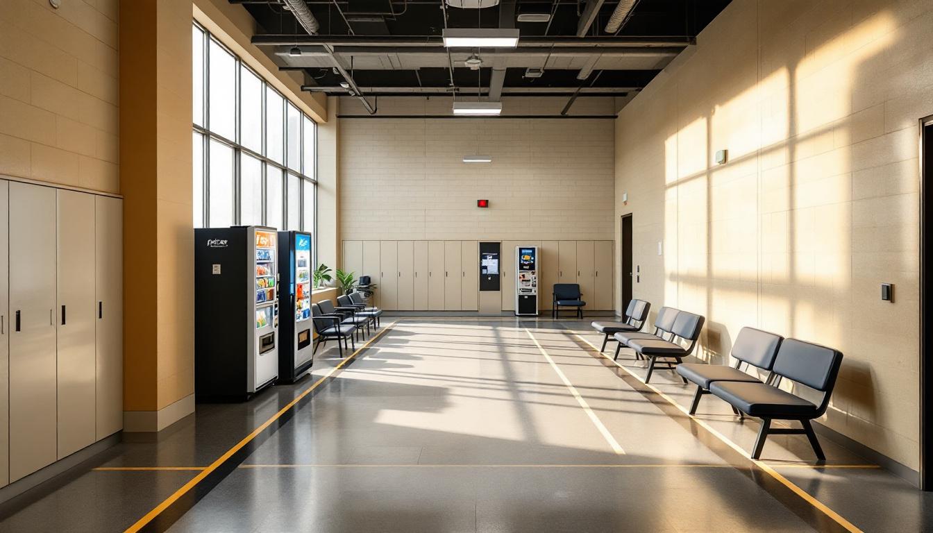 Visitation facilities and waiting area at Stark County Jail