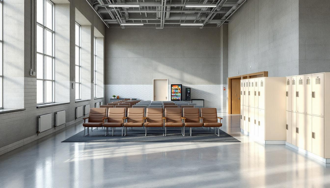 Visitation facilities and waiting area at OPI Hay Facility