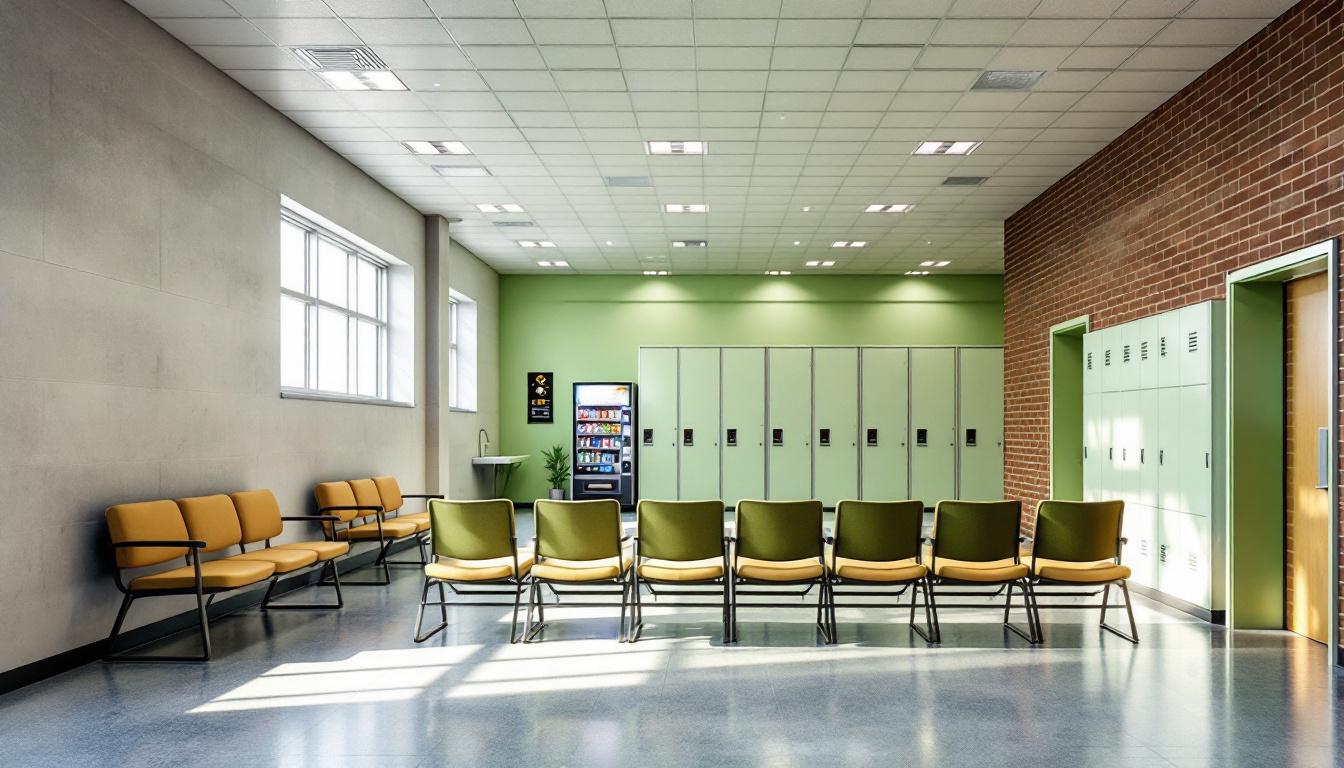 Visitation area at Cuyahoga County Jail