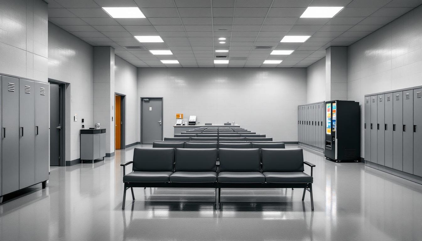 Visitation facilities and waiting area at Lucas County Corrections Center