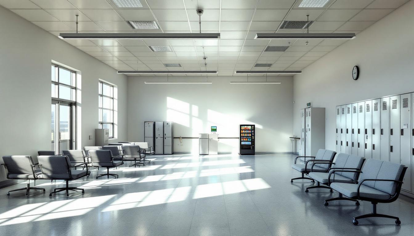 Visitation facilities and waiting area at Pickaway Correctional Institution